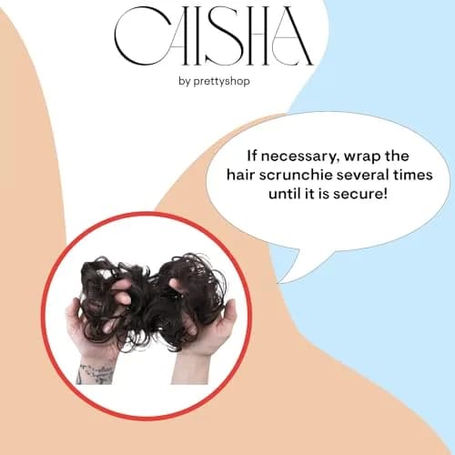 CAISHA Small Scrunchie Bun Chignon Messy Updo Hair Brown Mix G15C | Heat-Resistant Synthetic Hairpiece thumbnail 6