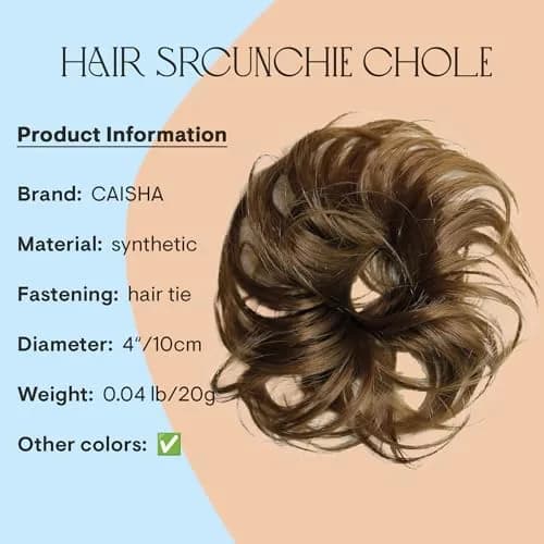 CAISHA Small Scrunchie Bun Chignon Messy Updo Hair Brunette G3C | Heat-Resistant Synthetic Fiber thumbnail 2