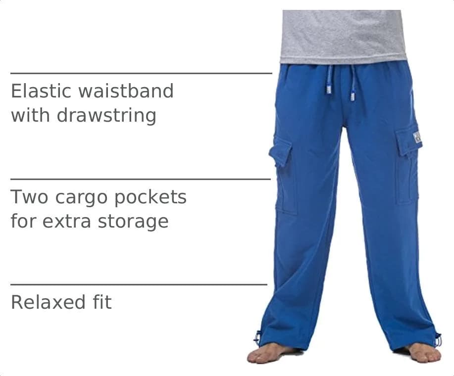 Pro Club Heavyweight Fleece Cargo Pants 2X-Large Royal Blue | Warm, Durable & Relaxed Fit thumbnail 5