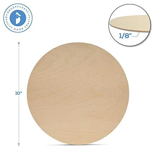 Woodpeckers 10 inch Unfinished Birch Plywood Circles | 1/8 Inch Thick Craft Discs thumbnail 2