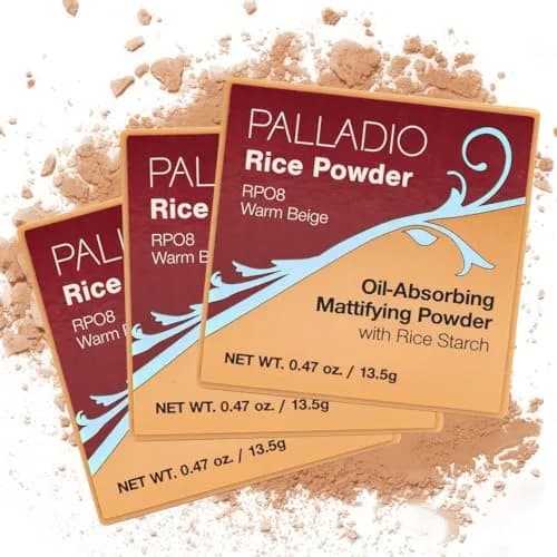 Palladio Rice Powder Loose Setting Powder Warm Beige Pack of 3 | Absorbs Oil & Sets Makeup thumbnail 1