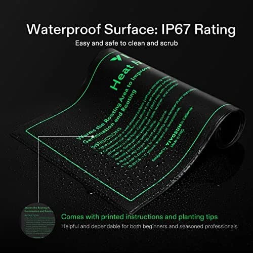 VIVOSUN Durable Waterproof Seedling Heat Mat 20.3 cm x 52.7 cm (8" x 20.75") | Reliable Germination Temperatures thumbnail 4