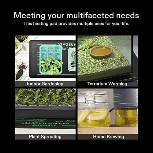 VIVOSUN Durable Waterproof Seedling Heat Mat 20.3 cm x 52.7 cm (8" x 20.75") | Reliable Germination Temperatures thumbnail 7