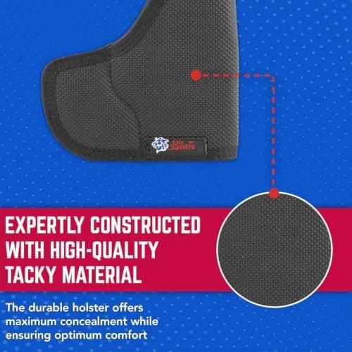 DeSantis Gun Holster for Glock 42 | Ambidextrous Pocket Concealed Carry, Black | Made in USA thumbnail 5