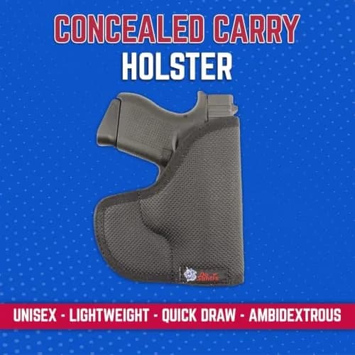 DeSantis Gun Holster for Glock 42 | Ambidextrous Pocket Concealed Carry, Black | Made in USA thumbnail 2