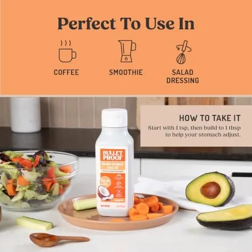 Bulletproof Brain Octane C8 MCT Oil 473ml (16 Fl Oz) | Triple-Distilled Keto Energy Supplement thumbnail 4