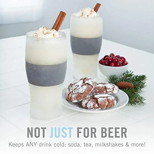 Host Freeze Beer Glasses, 16oz (473ml) Grey Pint Set | Keeps Beer Ice Cold for 2 Hours thumbnail 6