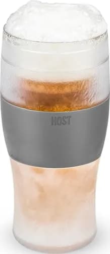 Host Freeze Beer Glasses, 16oz (473ml) Grey Pint Set | Keeps Beer Ice Cold for 2 Hours thumbnail 1