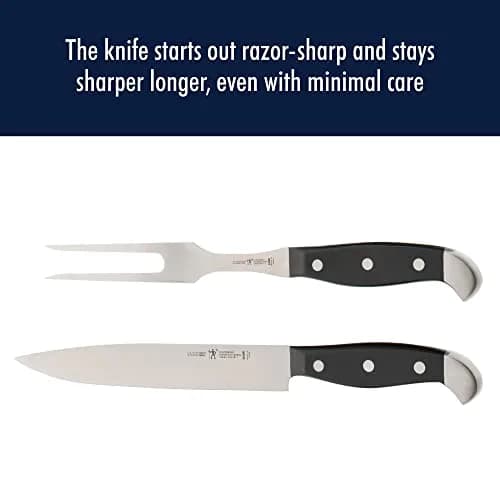 HENCKELS Statement 2 pc Turkey Carving Knife & Fork Set, German Engineered | Precision Carving Tools for Meat thumbnail 5
