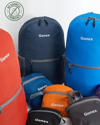 Gonex Packable Daypack Backpack 20L Lightweight Foldable Travel Bag | Water & Tear Resistant Nylon, Compact & Unfold Size 44x30x15cm thumbnail 6