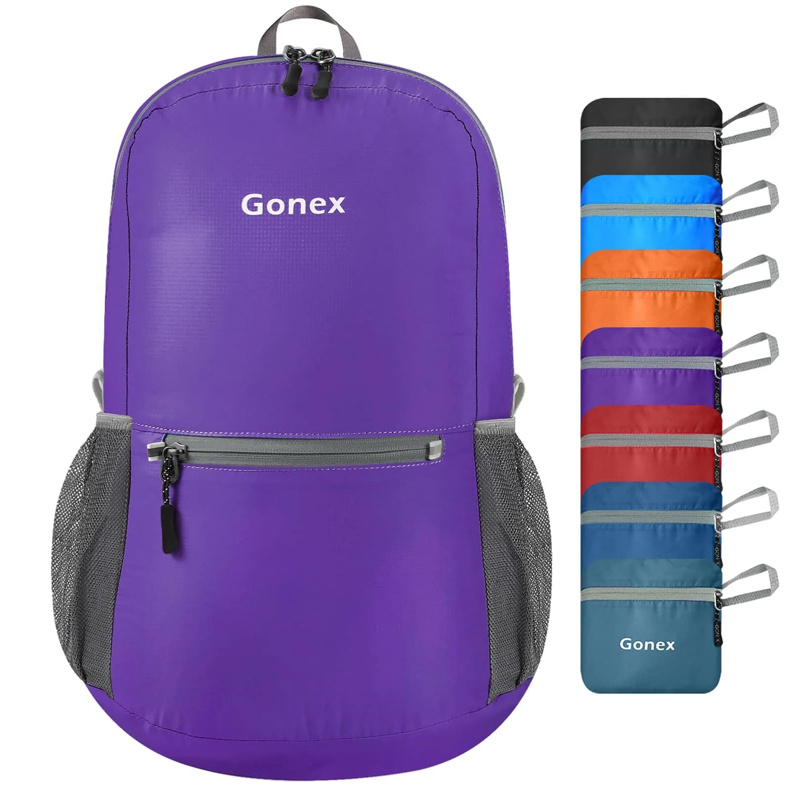 Gonex Packable Daypack Backpack 20L Lightweight Foldable Travel Bag | Water & Tear Resistant Nylon, Compact & Unfold Size 44x30x15cm