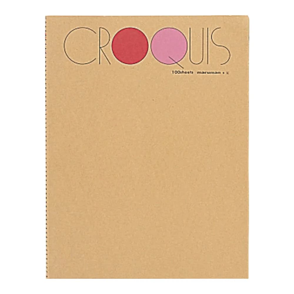 Maruman Croquis Drawing Pad, Large, 14.25" x 10.91" | Acid-Free Art Paper for Sketching & Design — White Paper, Red Cover / Large (14.25" x 10.91")