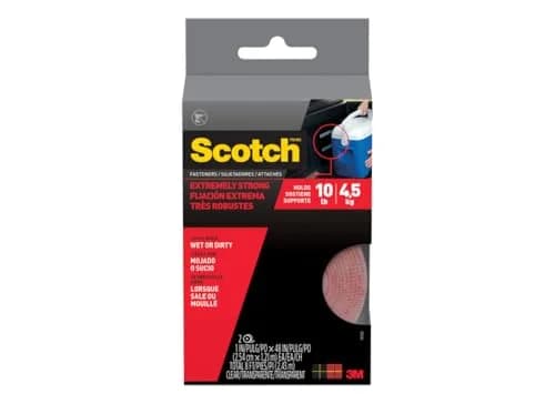 3M Scotch Extreme Fasteners Clear 1" x 48" (2-Pack) | Holds 10 lbs per set, Weather Resistant thumbnail 3