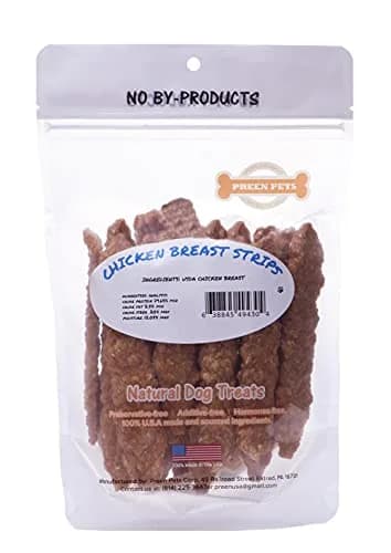 Preen Pets Chicken Breast Strips *Crunchy* Dog Treats – 100% USA Chicken Breast (1 Pound) | High Protein & All-Natural thumbnail 2