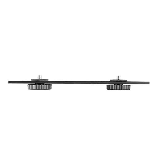 NEEWER 8"/20.3cm Dual Camera Mount Bracket with 1/4" & 3/8" Screws | Mount Two Cameras on Tripod thumbnail 6