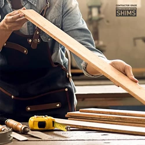 Nelson Wood Shims Contractor Grade 56 Count - 8 Inch Beddar Wood Shims | Leveling & Installation Aid thumbnail 7