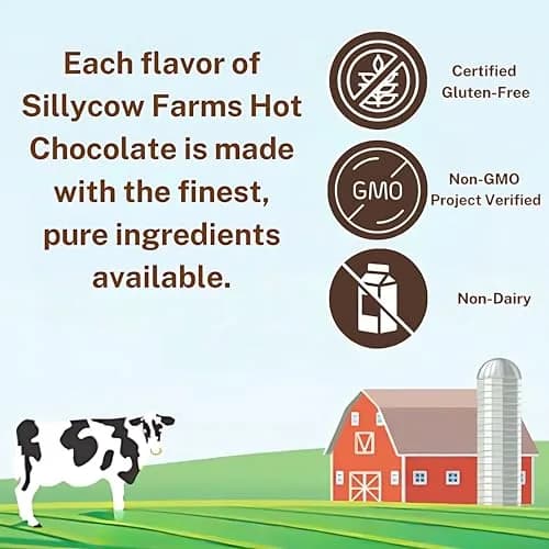 Silly Cow Farms Hot Chocolate Mix Truffle Flavor | Vegan, Nut Free, Gluten-Free 16.9 Oz thumbnail 5