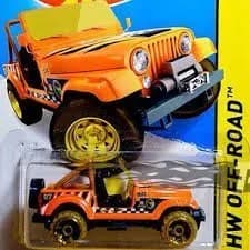 Hot Wheels 2015 Orange Regular Treasure Hunt Jeep CJ-7 Die-Cast 1:64 Scale | Collectible Toy Car thumbnail 2