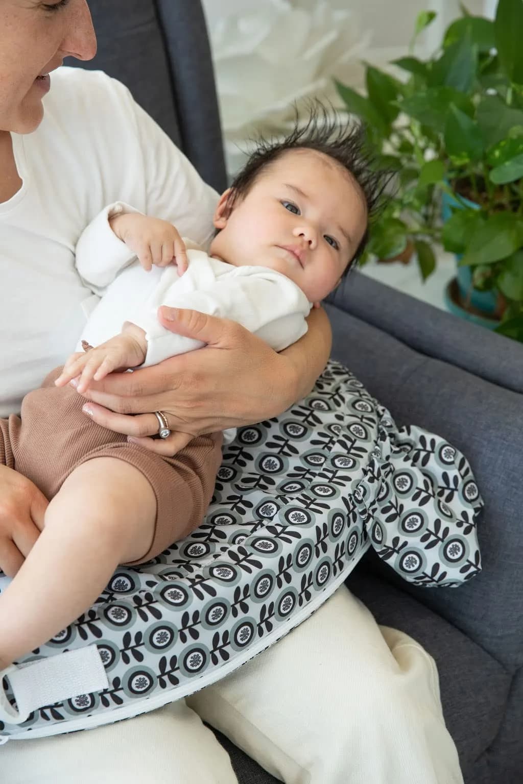 My Brest Friend Original Nursing Pillow - Midnight Poppy | Ergonomic Support for Breastfeeding & Bottle Feeding - view 6