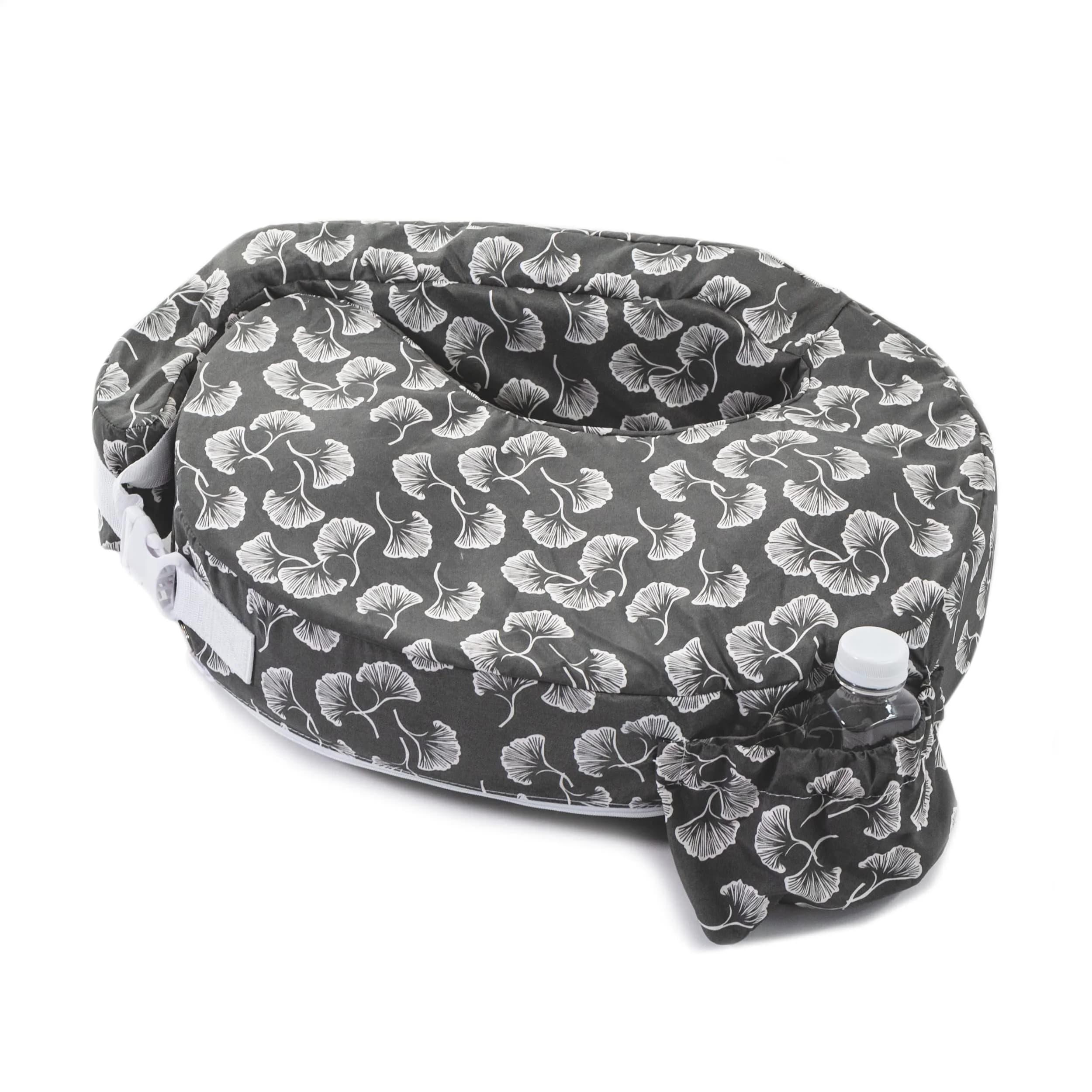 My Brest Friend Original Nursing Pillow Grey Flowing Fans | Ergonomic Support for Mom & Baby - main product image