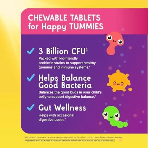 Renew Life Ultimate Flora Kids Probiotic Chewables 60 Count | Supports Digestive & Immune Health thumbnail 6
