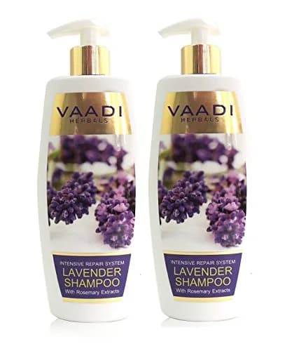 Vaadi Herbals Intensive Repair Shampoo with Lavender & Rosemary 710ml (23.6 Fl Oz) | Natural, Sulfate-Free Formula thumbnail 1