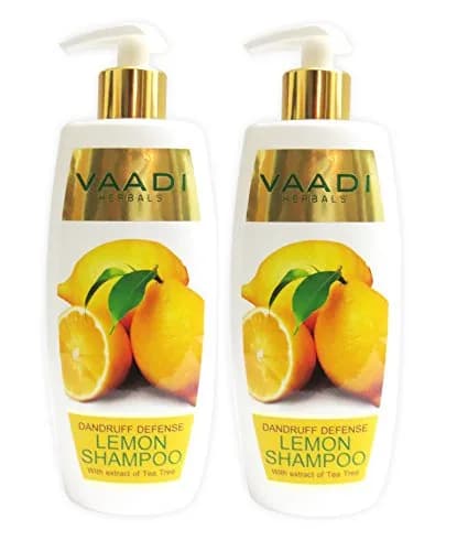 Vaadi Herbals Lemon with Tea Tree Extract Shampoo - Dandruff Defense - 700ml (23.6 Fl Oz) - All Hair Types thumbnail 1