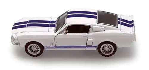 KiNSMART 1967 Ford Shelby Mustang GT500 1:38 Scale Die Cast Model Car (White) | Realistic Miniature Replica thumbnail 1