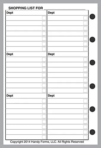 Handy Forms Pocket Shopping List 50 Sheets 3.25" x 4.75" | Store & Department Organizer thumbnail 1