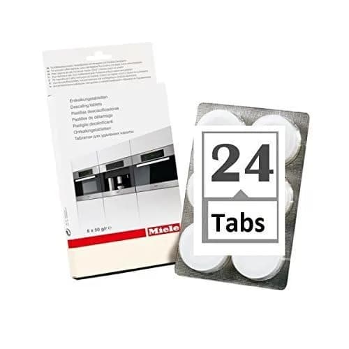 Miele Descaling Tablets 24 Count (1.42 kg / 2.87 lb) | Genuine Miele Coffee System Cleaner — Tablet