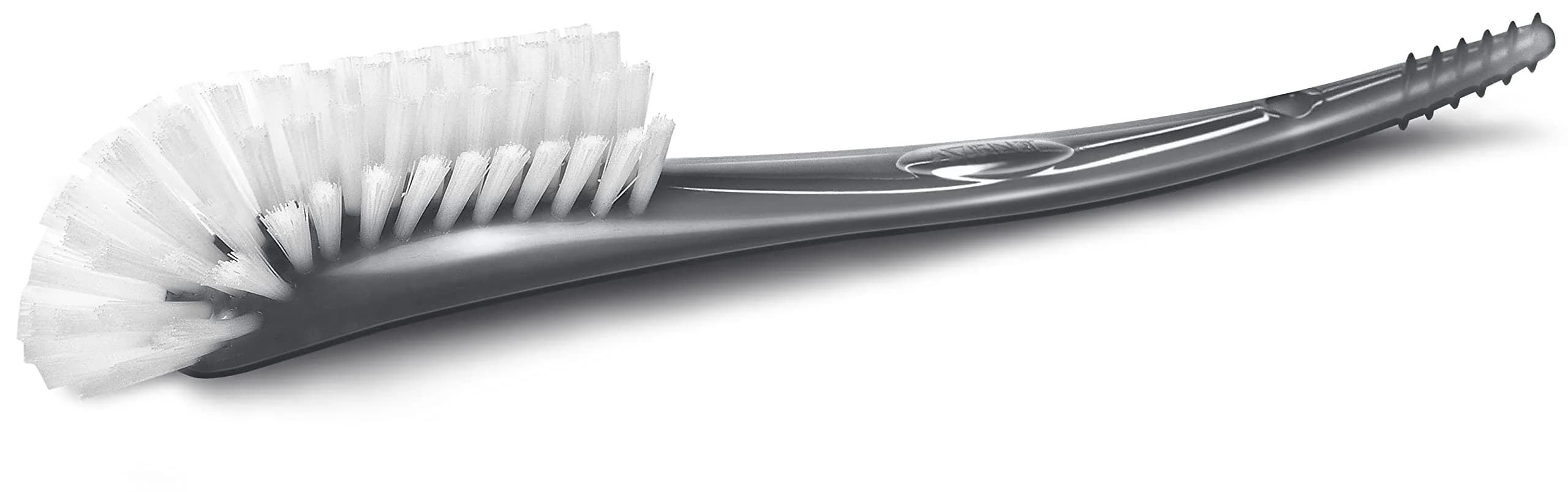 Philips Avent Baby Bottle and Nipple Brush, Gray | Cleans Bottles & Nipples Effectively — White,silver