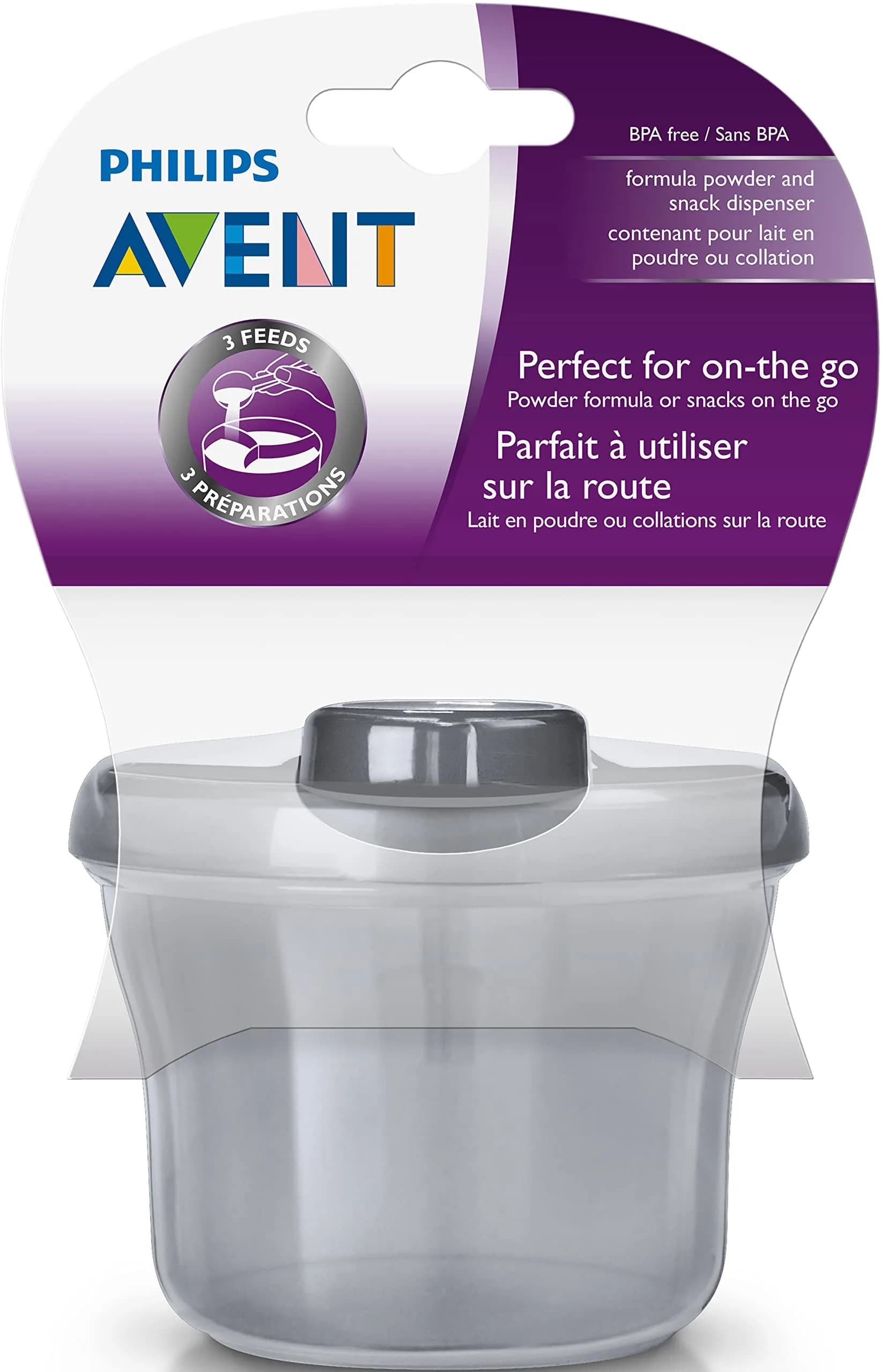 Philips Avent Formula Dispenser and Snack Cup, Grey | 260ml (9oz) Capacity | BPA-Free, Dishwasher Safe - view 7