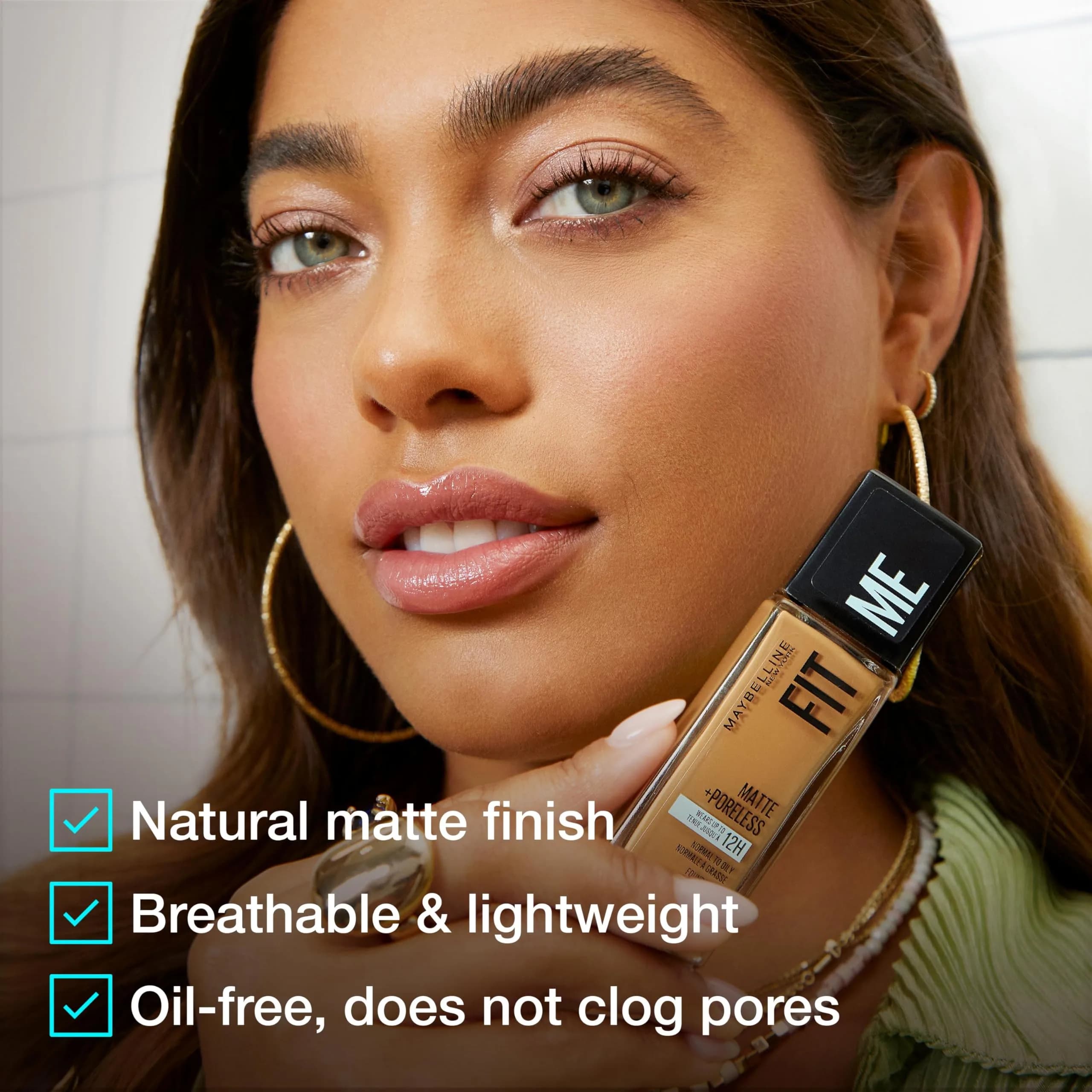 Maybelline Fit Me Matte + Poreless Liquid Foundation Soft Tan 1 Fl Oz (29.57 ml) | Oil-Free, Pore-Refining - view 5