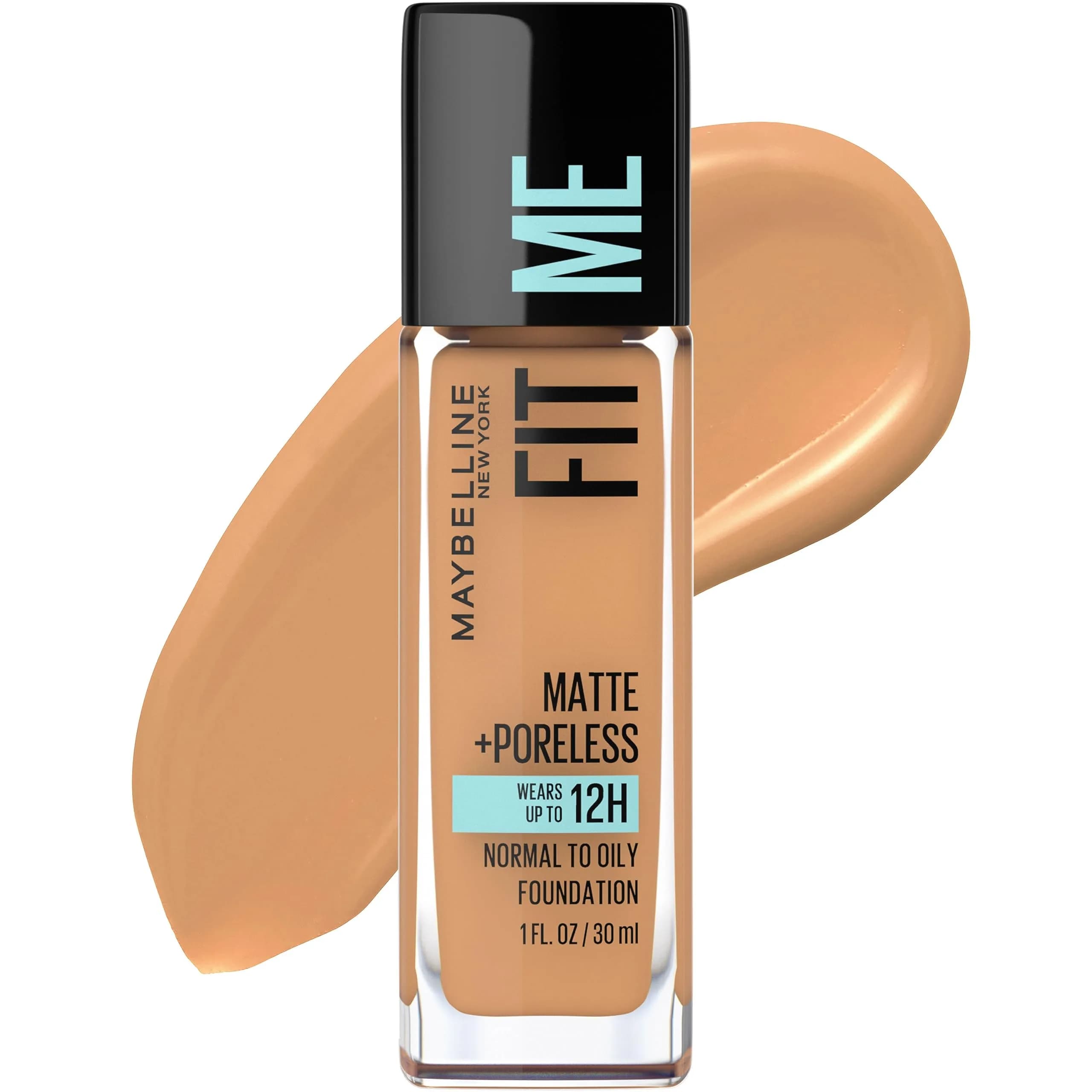 Maybelline Fit Me Matte + Poreless Liquid Foundation, Classic Tan, 2 fl oz (60 ml) | Oil-Free, Pore Minimizing - main product image