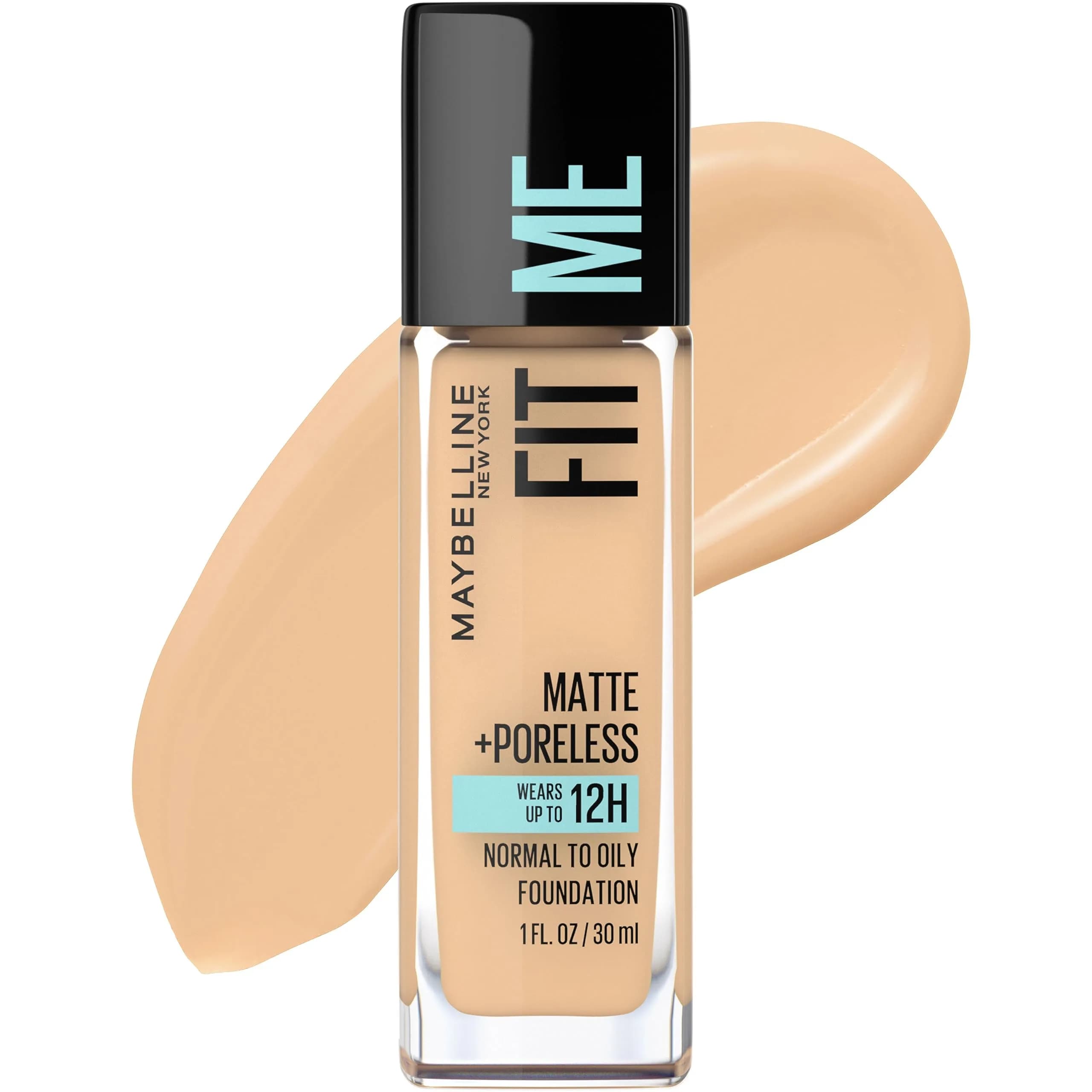 Maybelline Fit Me Matte + Poreless Liquid Foundation, Classic Tan, 2 fl oz (60 ml) | Oil-Free, Pore Minimizing - main product image