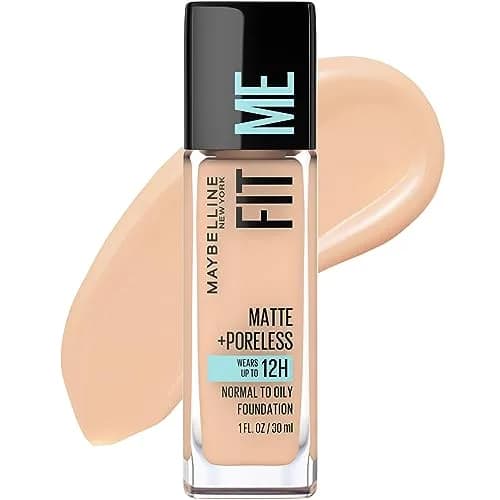 Maybelline Fit Me Matte + Poreless Liquid Foundation 30ml | Oil-Free, Normal to Oily Skin, Natural Matte Finish thumbnail 1