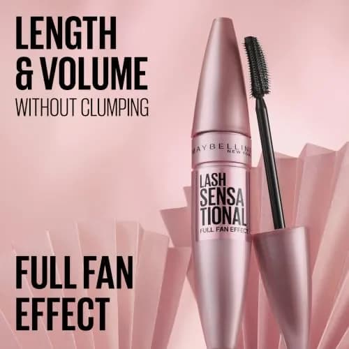 Maybelline Lash Sensational Washable Mascara 0.32 Fl Oz | Lengthening & Volumizing Full Fan Effect thumbnail 8