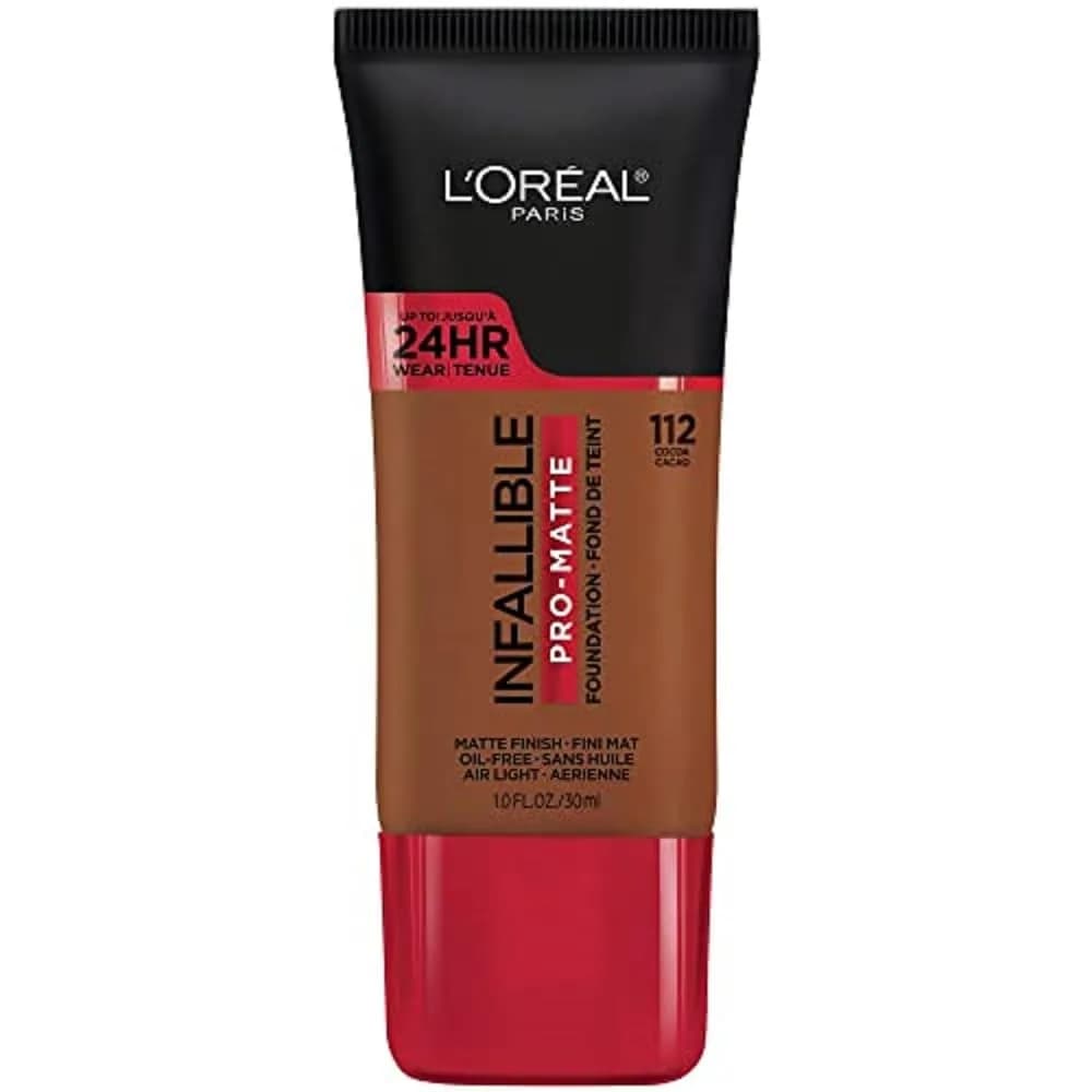 L'Oreal Paris Infallible Pro-Matte Liquid Foundation Ivory Beige 30ml (1 fl oz Pack of 2) | Longwear Demi-Matte Finish — L'Oreal Paris Cosmetics Makeup Infallible Pro-Matte Liquid Longwear Foundation, Cocoa, 1 fl oz