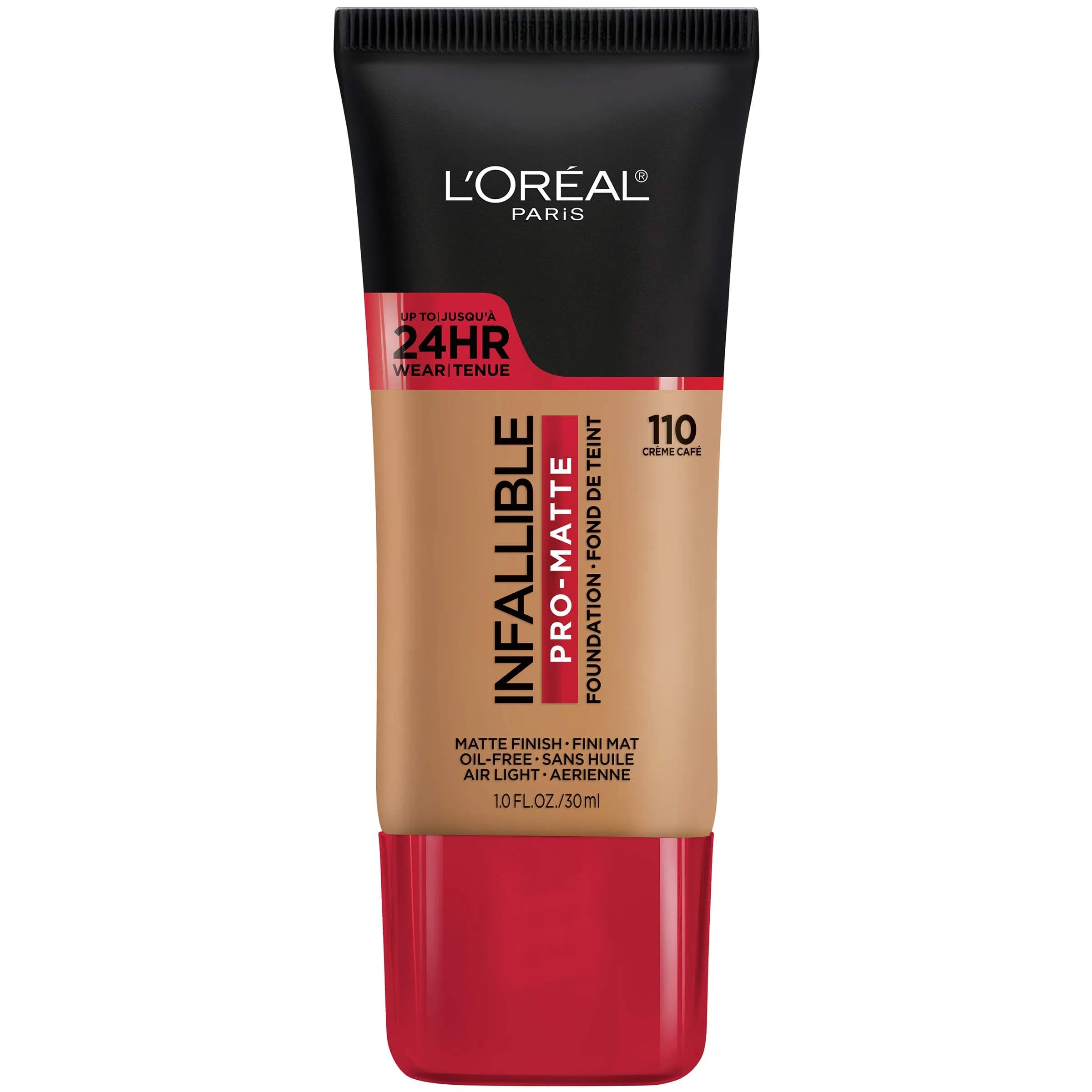 L'Oreal Paris Infallible Pro-Matte Liquid Foundation Ivory Beige 30ml (1 fl oz Pack of 2) | Longwear Demi-Matte Finish — L'Oreal Paris Cosmetics Makeup Infallible Pro-Matte Liquid Longwear Foundation, Créme Café, 1 fl oz.