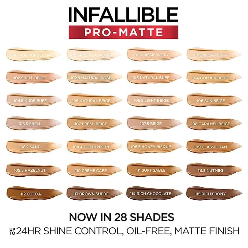 L'Oreal Paris Infallible Pro-Matte Liquid Foundation Caramel Beige 30ml (1 fl oz) | Matte Finish for Oily Skin - view 4