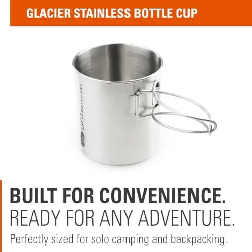 GSI Outdoors Glacier Stainless Bottle Cup, Large, 24 fl oz | 2-in-1 Camp Cup & Pot for Outdoor Cooking thumbnail 2