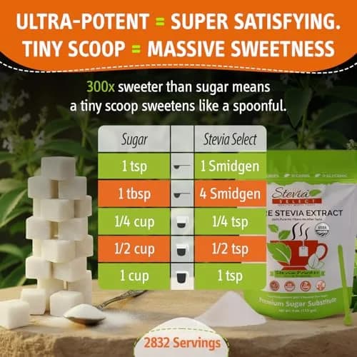 Stevia Select Organic Stevia Powder 113g (4 Oz) | Pure Stevia Extract Sugar Substitute thumbnail 4
