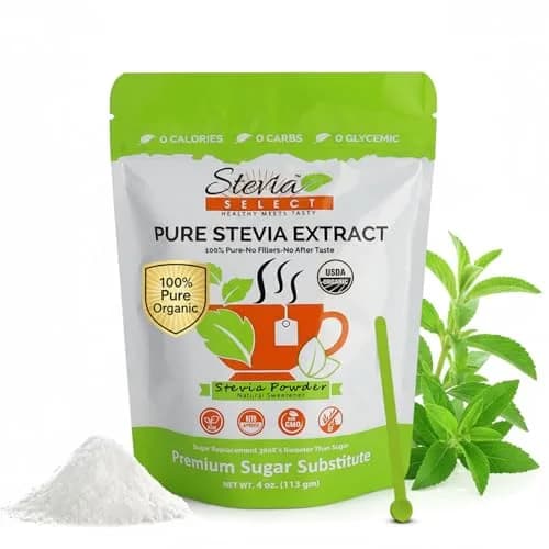 Stevia Select Organic Stevia Powder 113g (4 Oz) | Pure Stevia Extract Sugar Substitute thumbnail 1