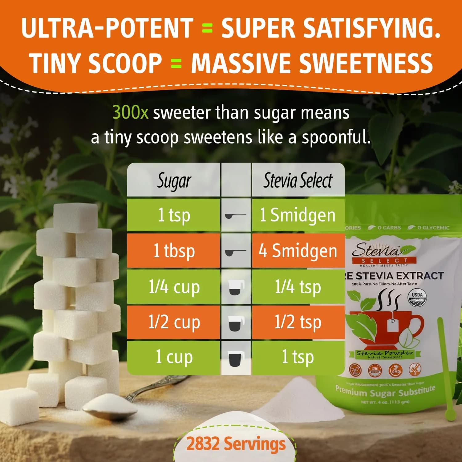 Stevia Select Organic Stevia Powder - 4 Ounce (Pack of 1) - Pure Plant-Based Sweetener - view 4