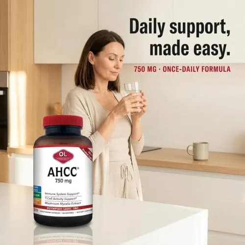 Olympian Labs Premium AHCC Supplement 750mg | Supports Immune & Liver Health thumbnail 3