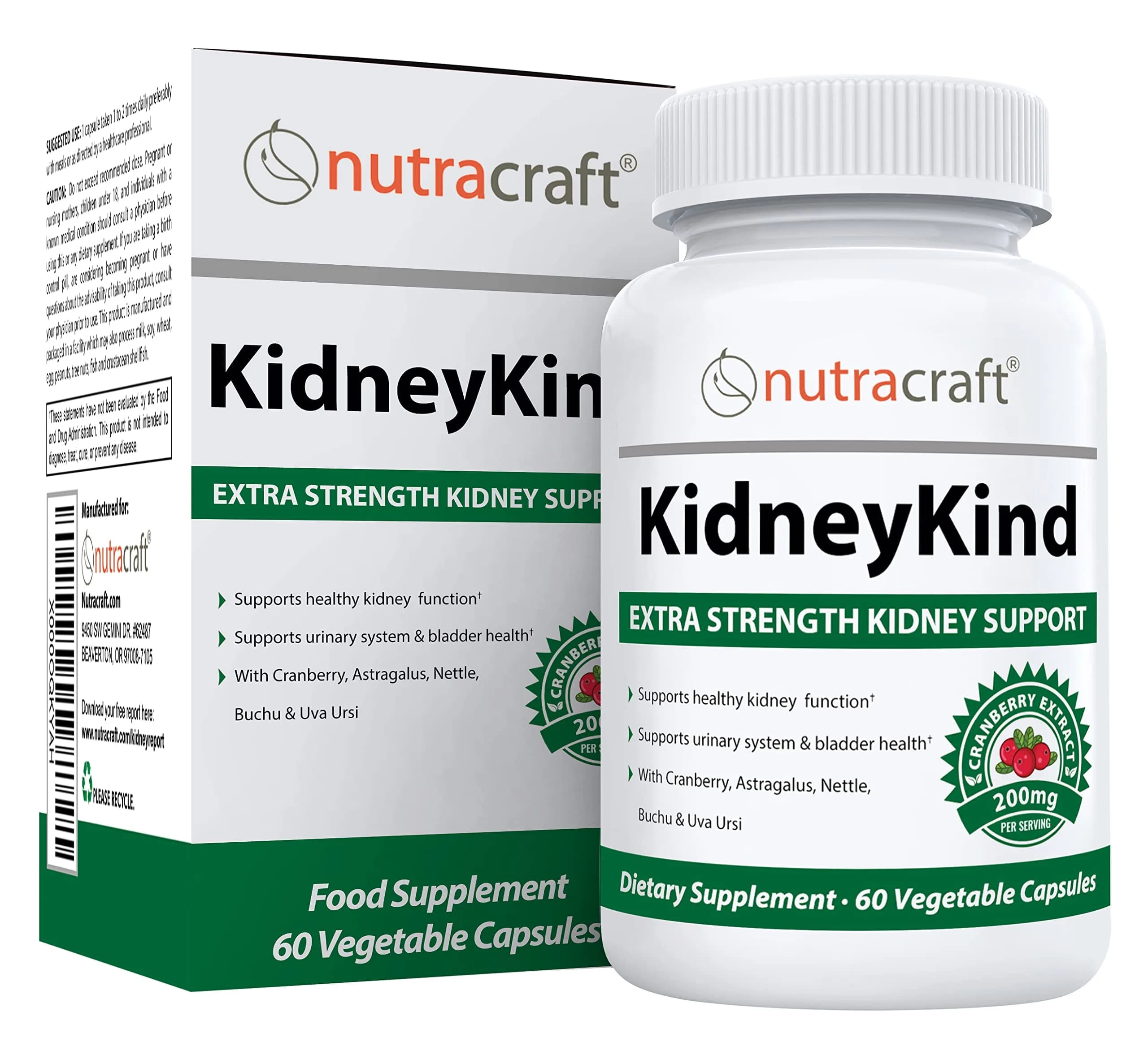 Nutracraft KidneyKind Berry Herbal Supplement 60 Count (1.7 oz) | Supports Kidney Health with Natural Ingredients