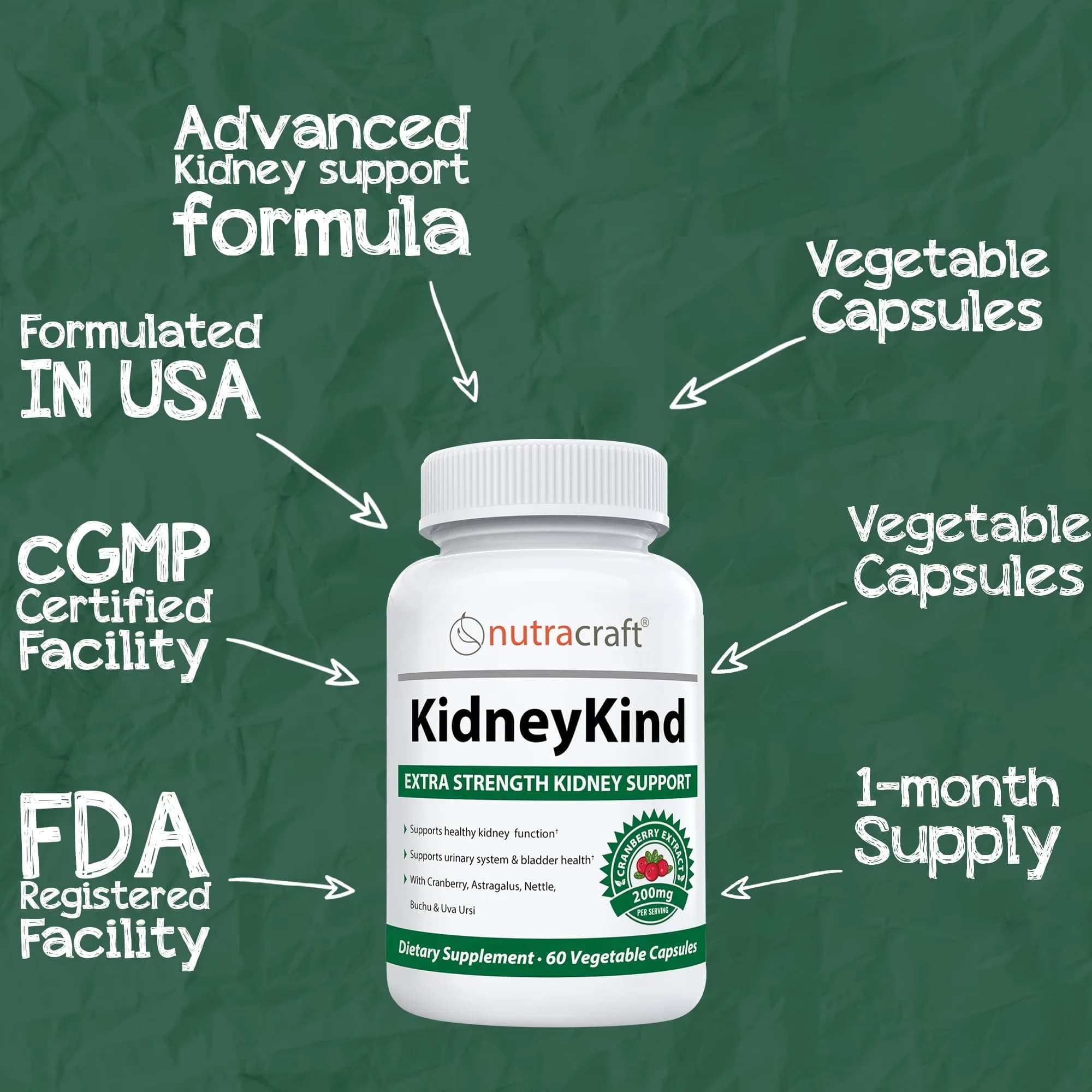Nutracraft KidneyKind Berry Herbal Supplement 60 Count (1.7 oz) | Supports Kidney Health with Natural Ingredients - view 5