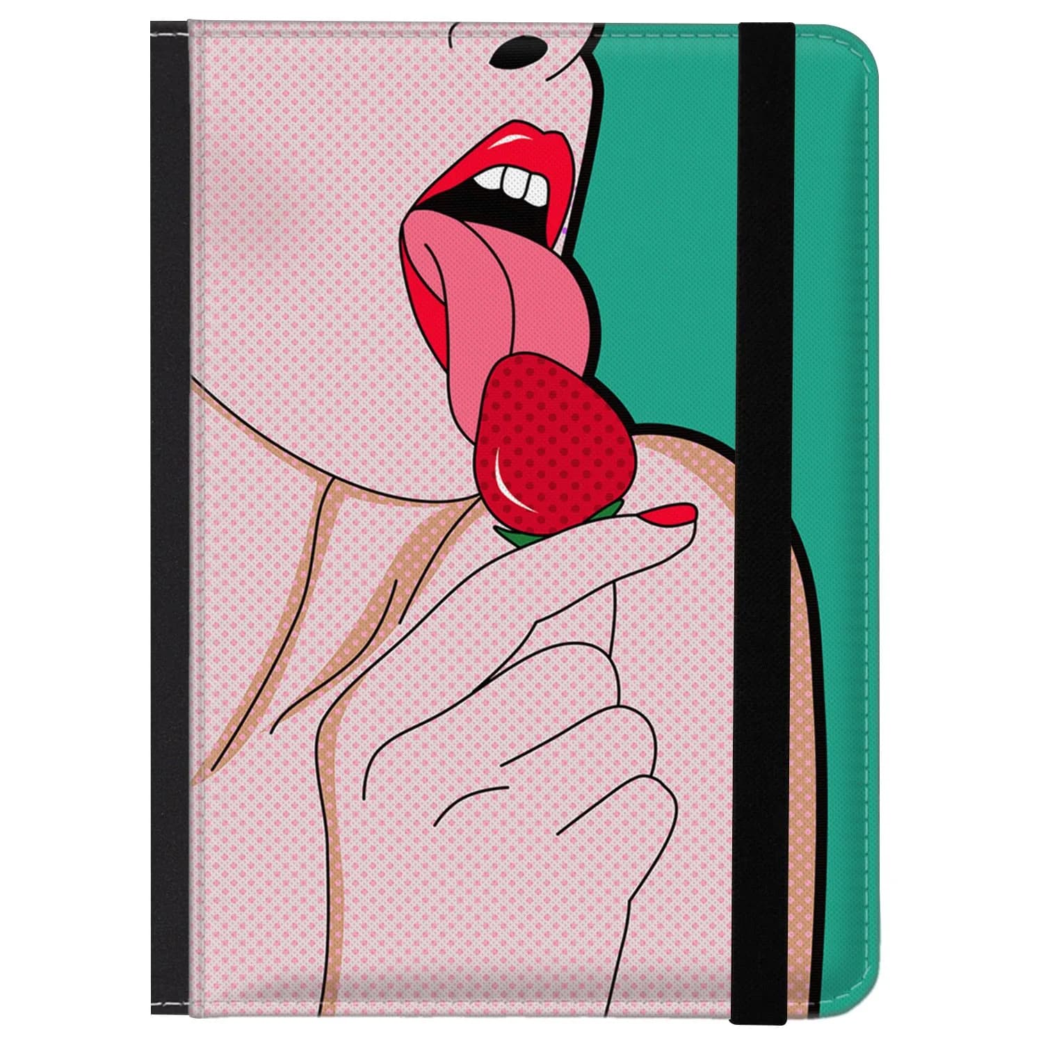 caseable Kindle and Kindle Paperwhite Case, Face Strawberry | Hardback-style protective cover with neoprene shock-absorber (70-120 chars) — Face Strawberry