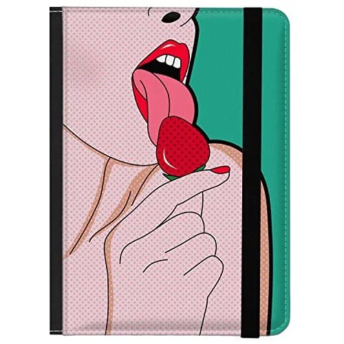 caseable Kindle and Kindle Paperwhite Case, Face Strawberry | Hardback-style protective cover with neoprene shock-absorber (70-120 chars) thumbnail 1