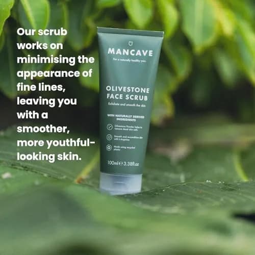 ManCave Natural Olivestone Face Scrub 100ml | Exfoliates & Hydrates for Smoother Skin thumbnail 5